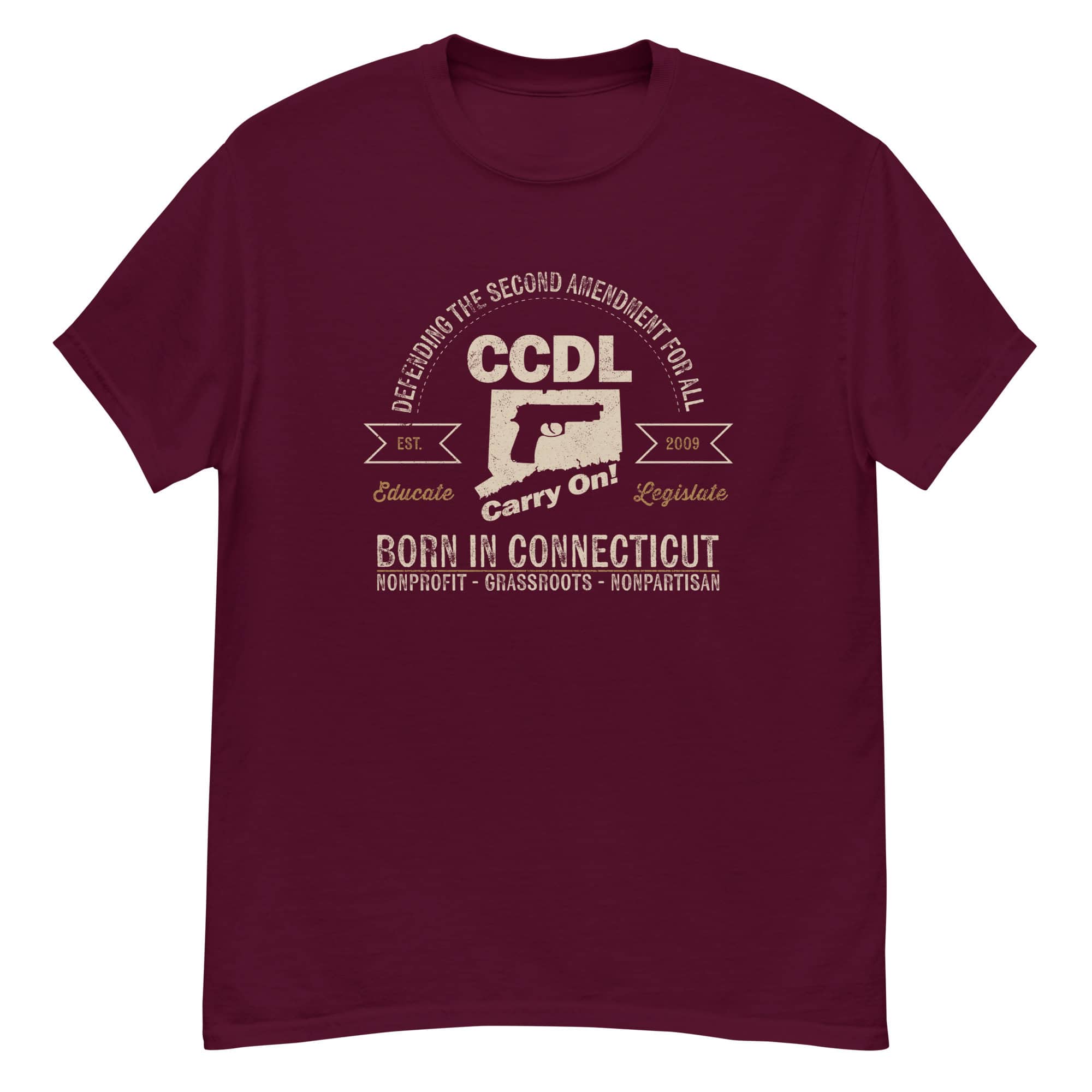 "Born in Connecticut" Retro Unisex classic tee - Image 2