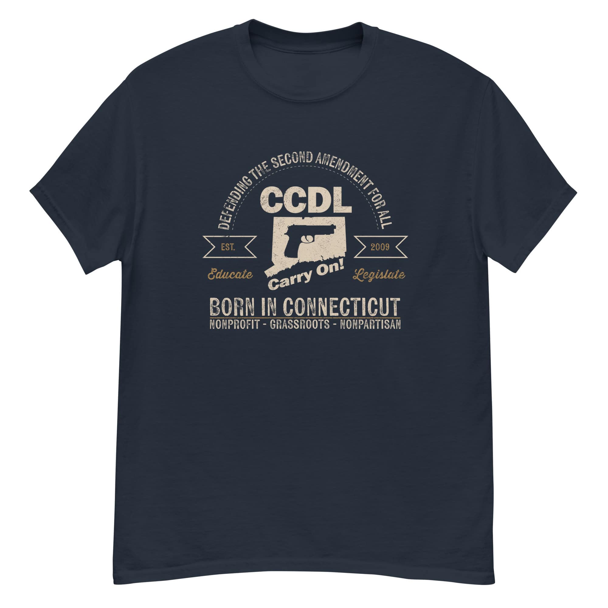 "Born in Connecticut" Retro Unisex classic tee - Image 4