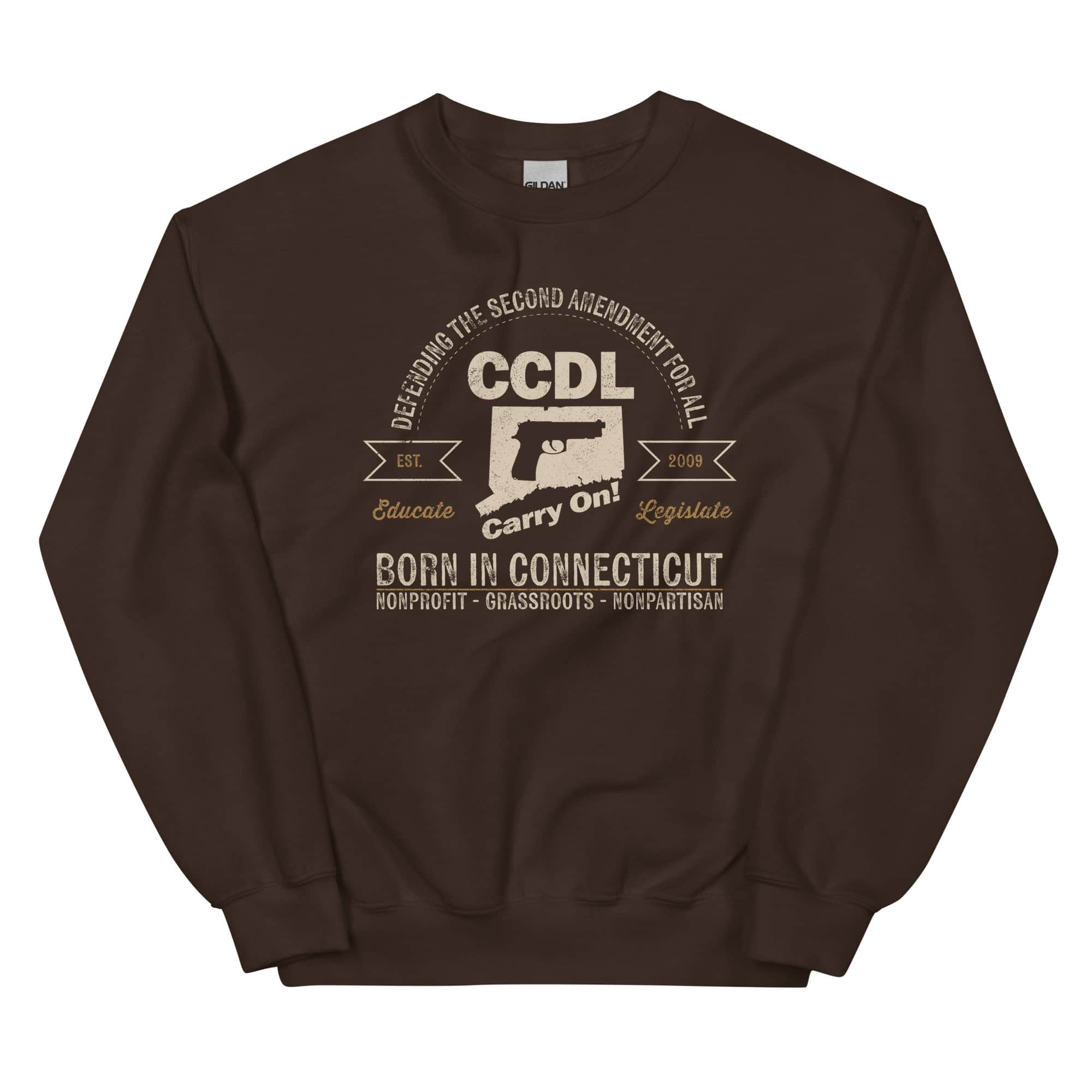 "Born in Connecticut" Retro Unisex Crewneck Sweatshirt - Image 5