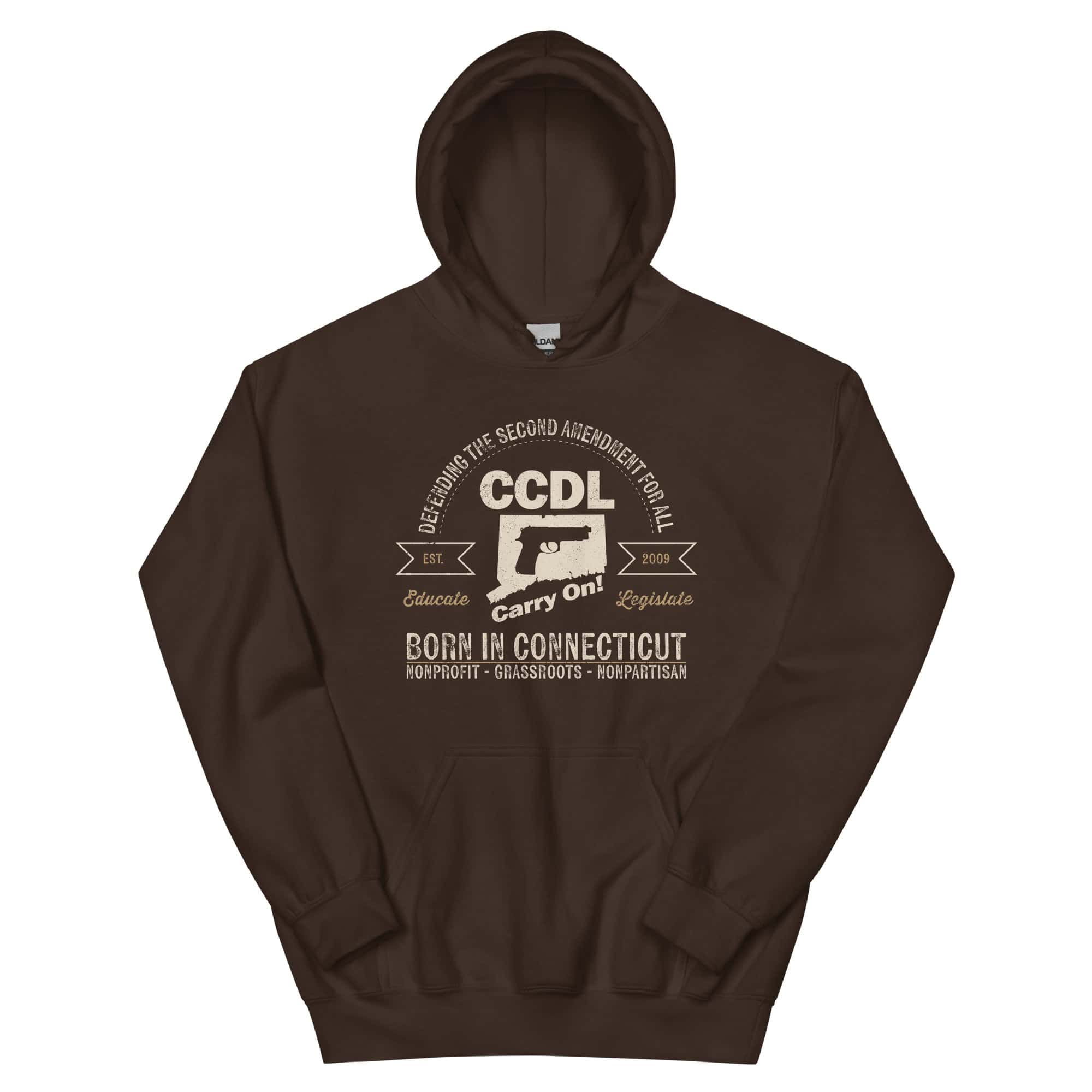 "Born in Connecticut" Retro Unisex Hoodie - Image 7