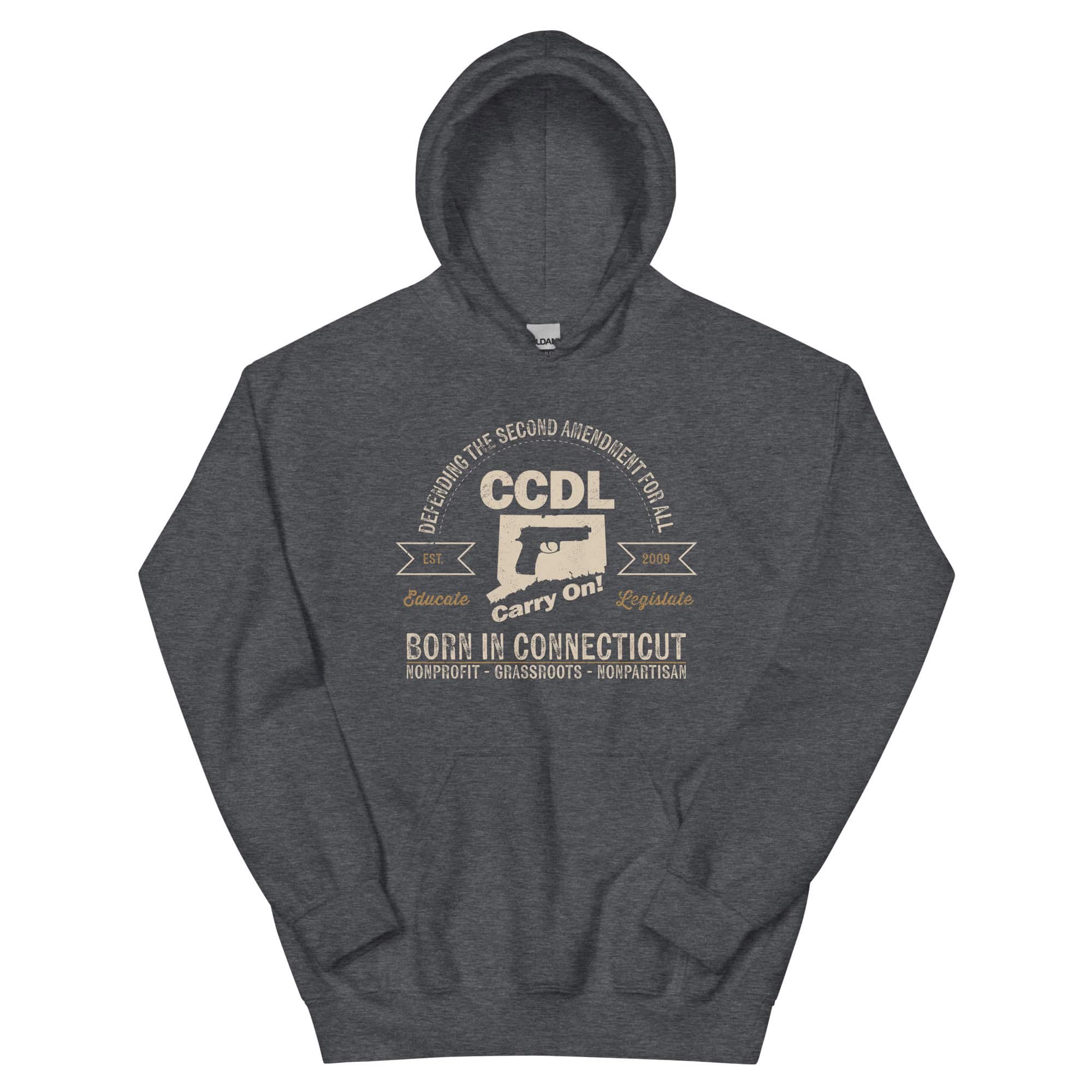 "Born in Connecticut" Retro Unisex Hoodie - Image 11