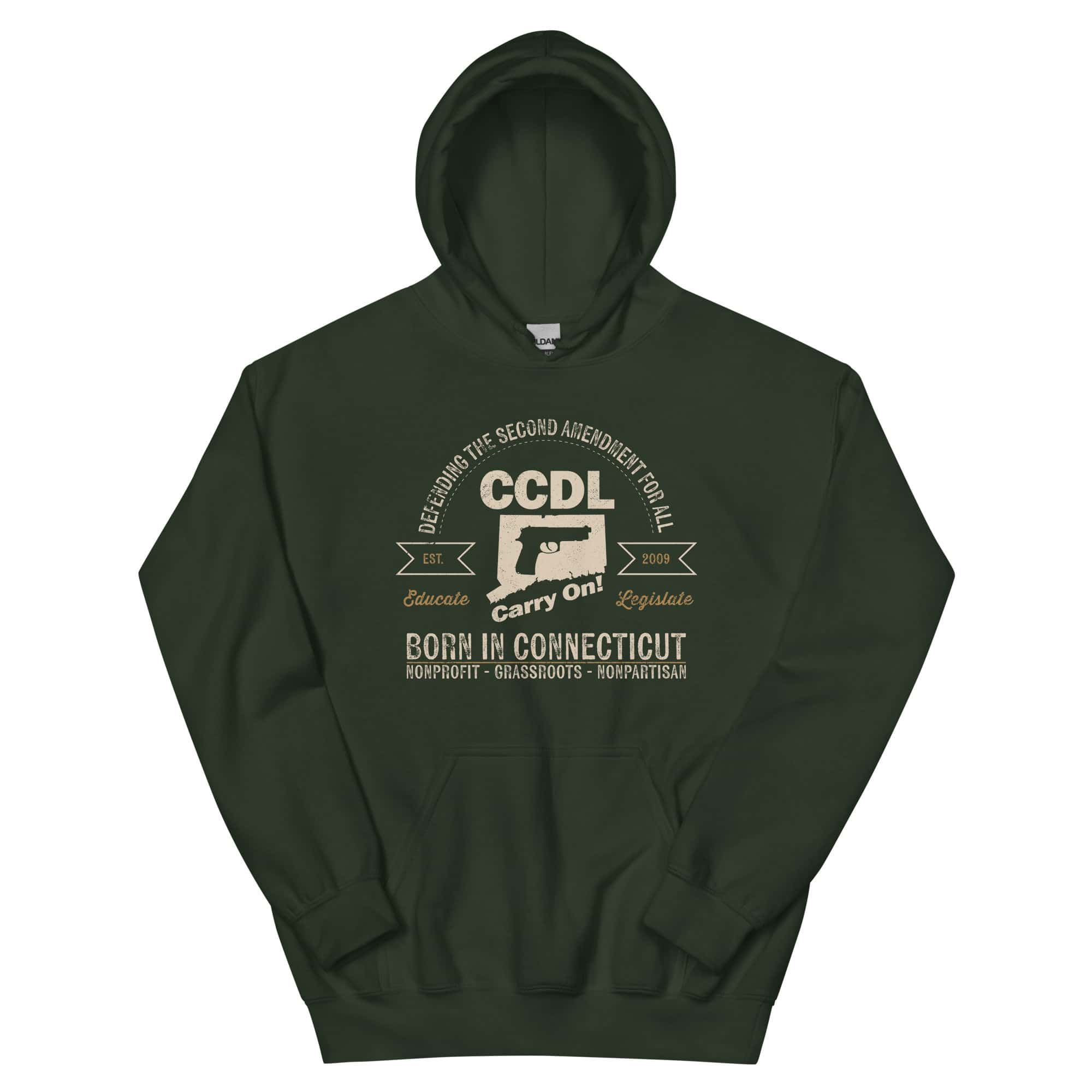 "Born in Connecticut" Retro Unisex Hoodie - Image 9