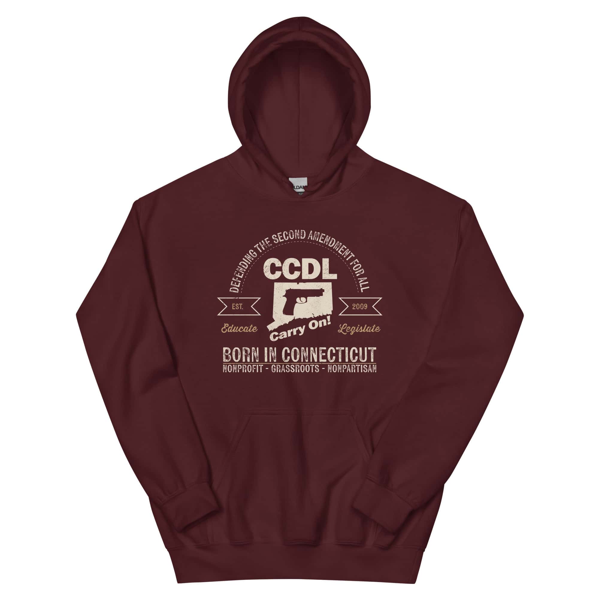 "Born in Connecticut" Retro Unisex Hoodie - Image 5