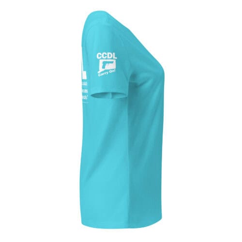 "CCDL Sleeve Logo" Women's Relaxed V-Neck Tee - Image 14